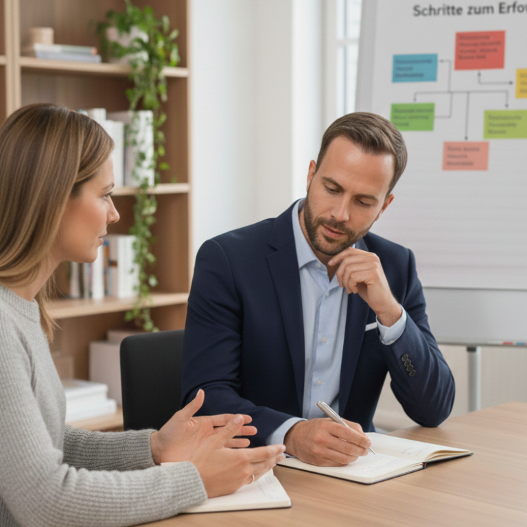 Erstgespräch Klientin und Coach im Gespräch